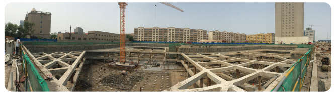 東營方圓國際金融中心基坑支護及降水一東營市首例完全采用內(nèi)支撐支護的基坑工程(2014年)